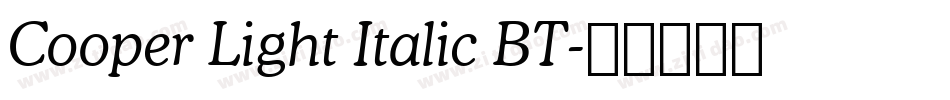Cooper Light Italic BT字体转换